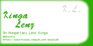 kinga lenz business card